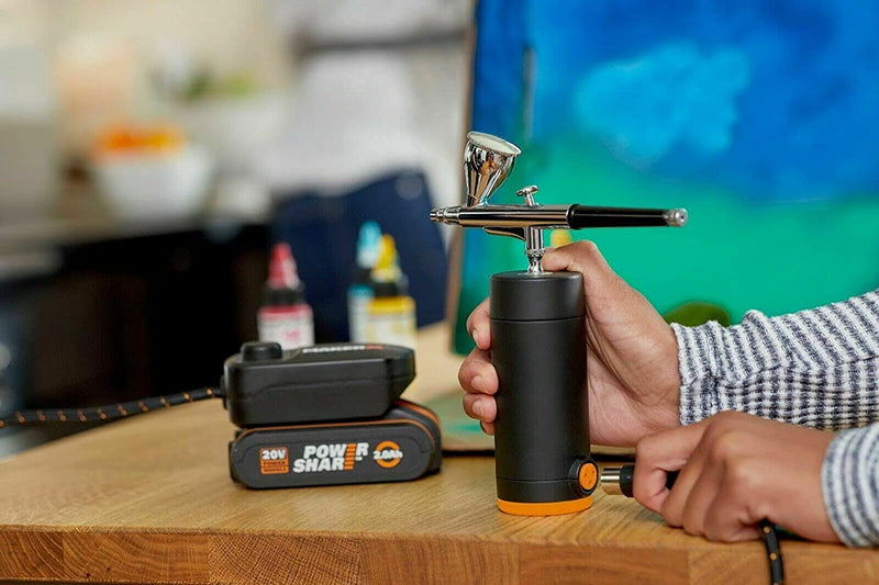 Worx 20V Makerx Rotary Tool + Air Brush + Heat Gun + Wood/Metal Crafter 49 Pieces Kit