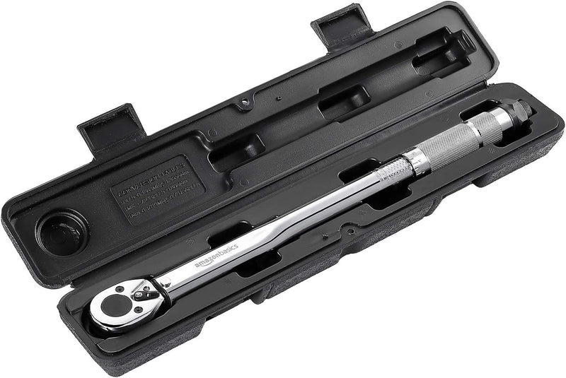 Amazonbasics 3/8-Inch Drive Click Torque Wrench - 15-80 Ft.-Lb, 20.4-108.5 Nm