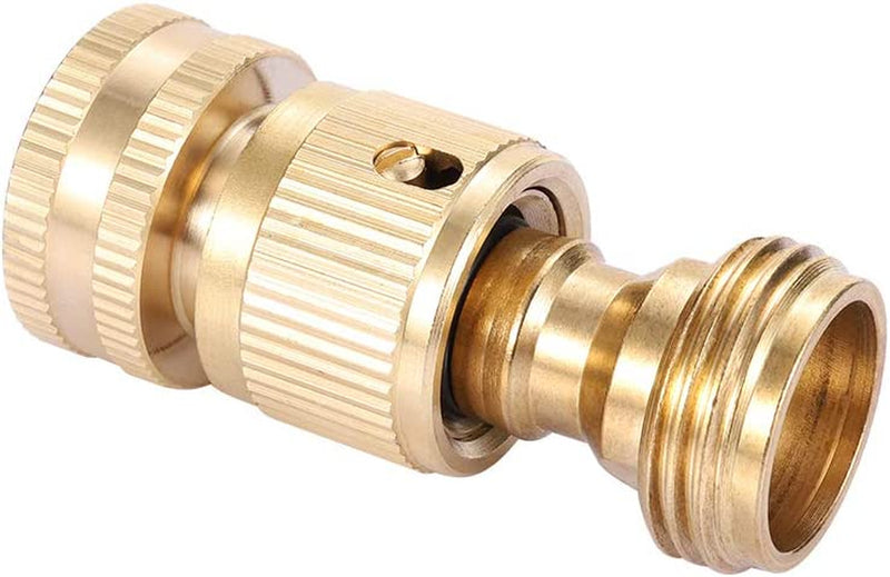 Garden Hose Quick Connector Brass Quick Hose End Connector Garden Hose Nozzle Connect Kit,Quick Disconnect Hose Fittings Male and Female(3Sets)