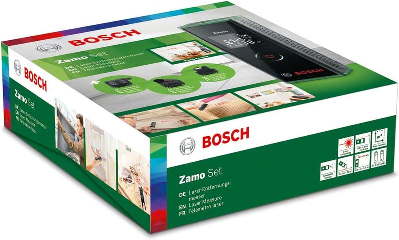 Bosch laser measure Zamo 4th gen. (easy & precise measurement up to 25m,  rechargeable batteries via USB-C®, with attachment function, in E-Commerce  cardboard box) : : DIY & Tools
