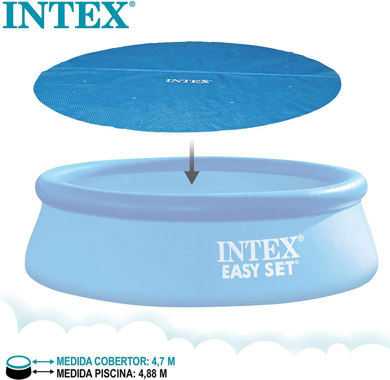 Intex round Solar Pool Cover, 8 Inch Blue 244 Cm
