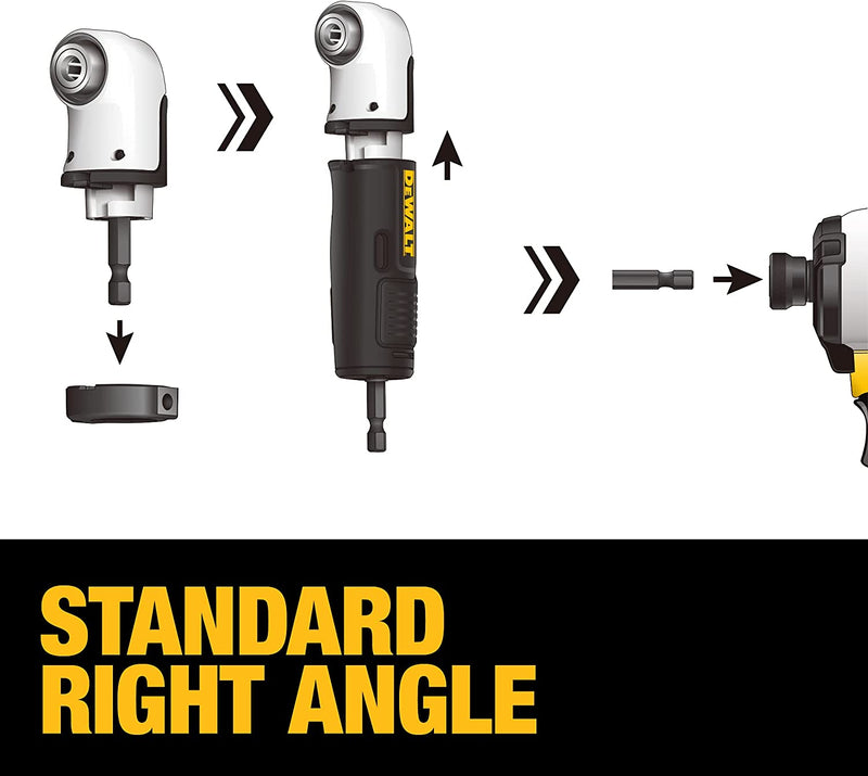 DEWALT Right Angle Drill Adaptor, 2-In-1 Attachment (DWAMRAFT)