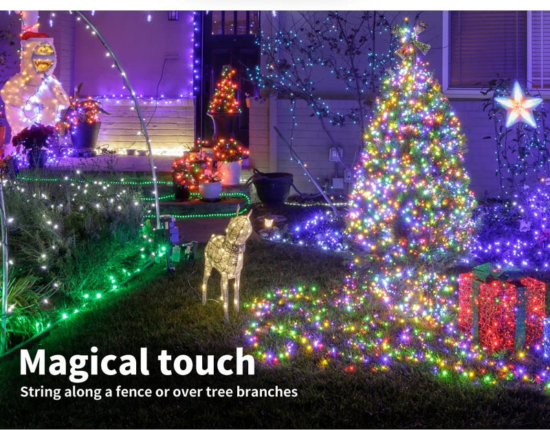 52M 500LED String Solar Powered Fairy Lights Garden Christmas D?Cor Multi Colour Multi-Coloured 52M/500Led(Thicker String)
