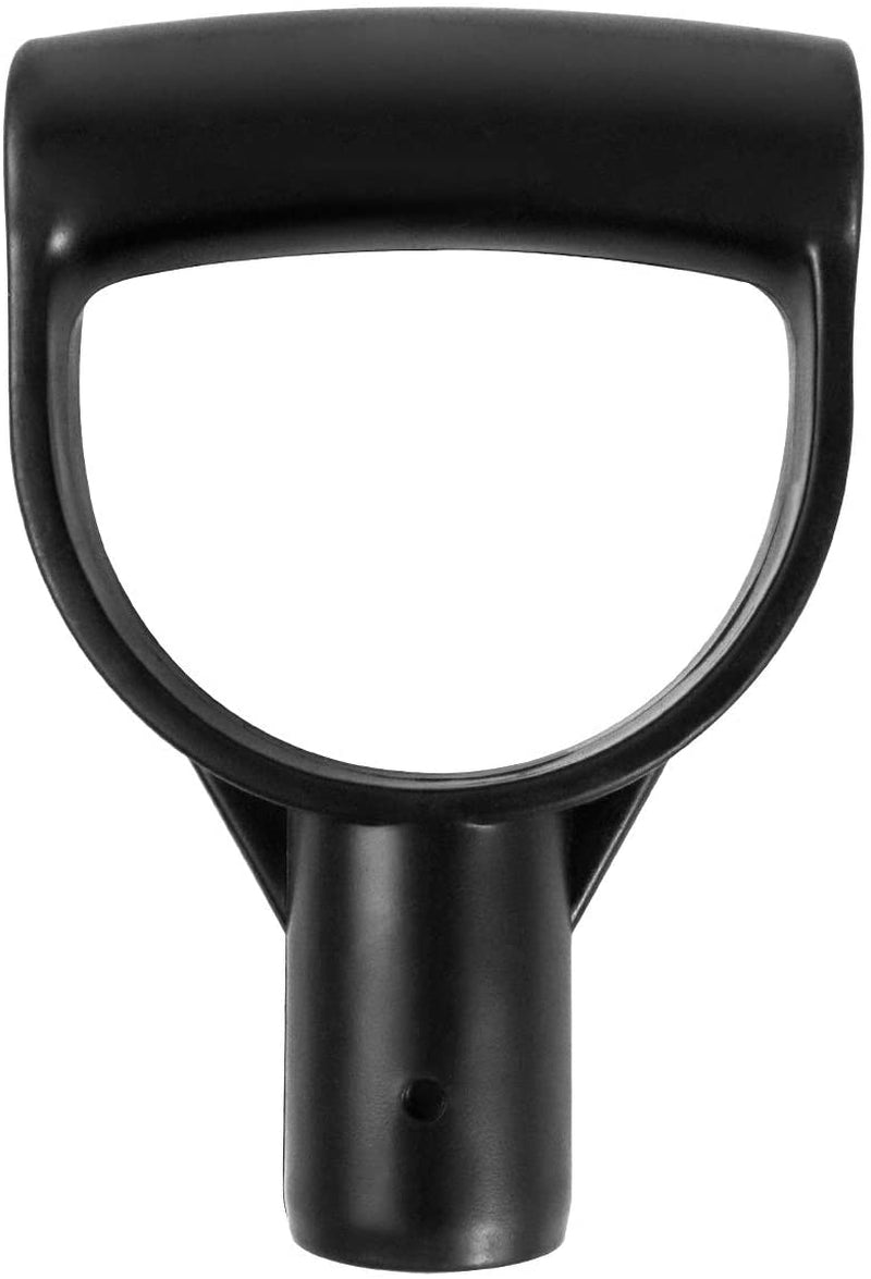 QWORK Shovel D Grip Handle, 1 Inch inside Diameter Polypropylene Shovel Handle for Digging Raking Tools, Black