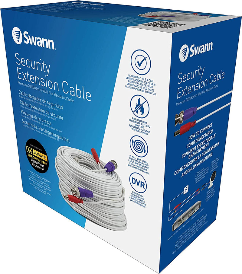 Swann SWPRO-30ULCBL-GL Security Extension Cable 100Ft/30M, White