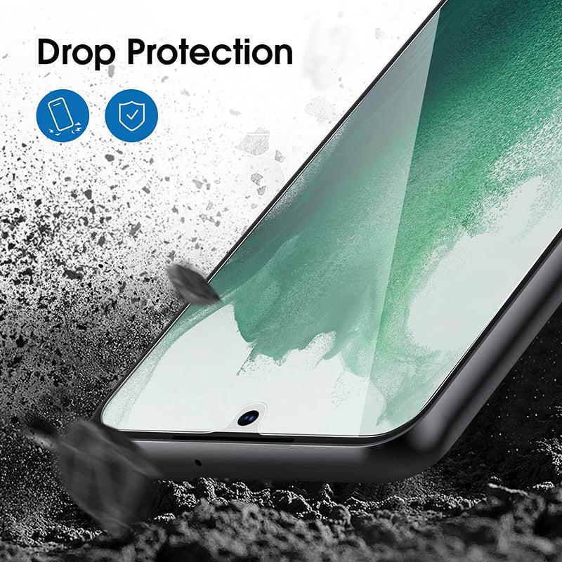  amFilm Privacy Screen Protector Samsung Galaxy S22 Plus 5g 6.6  inch, Samsung Galaxy S22 + 5g 6.6 inch with 2 Pack Camera Lens Protector,  Fingerprint ID Compatible, Easy Installation, Hybrid, 2+2