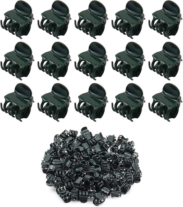 Plant Clips Valuehall 100Pcs Orchid Clips Plastic Mini Stalks Plant Orchid Support Clips Flower Vine Clips Supporting Stems Vines Grow Upright for Vine Vegetables Tomato Trellis Clips V7J05