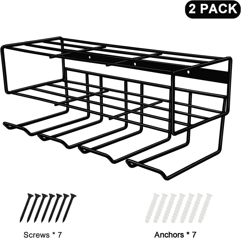 2PCS Heavy Duty Wall Mounted Power Tool Organizer Floating Tool Shelf Storage Rack and Power Tool Holder