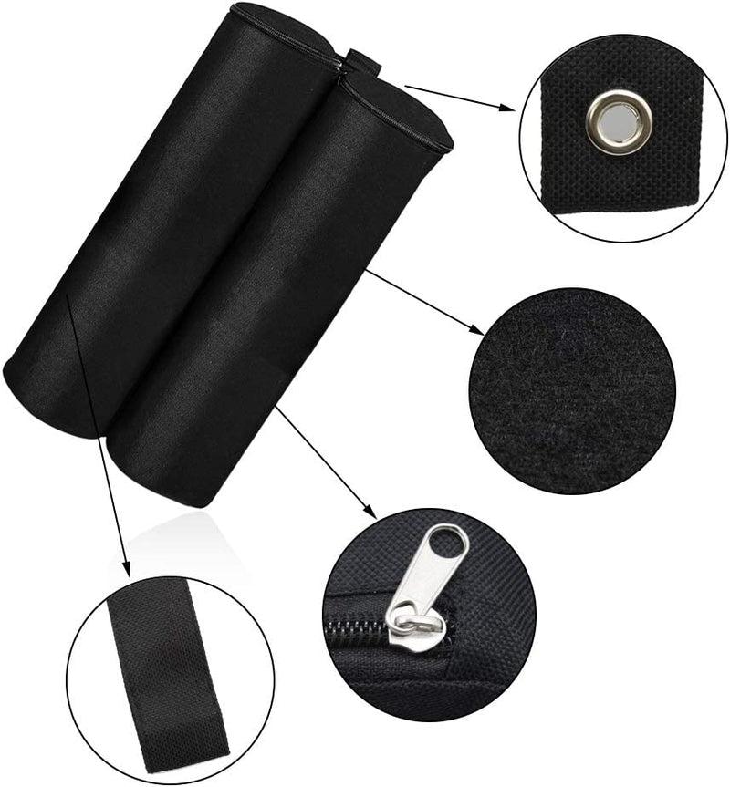 Valuehall Canopy Weight Bags Set of 4 Gazebo Leg Weights Bags Gazebo Sand Bags for Anchoring Gazebos, Tents, Sun Shades V7059-1 (Black)