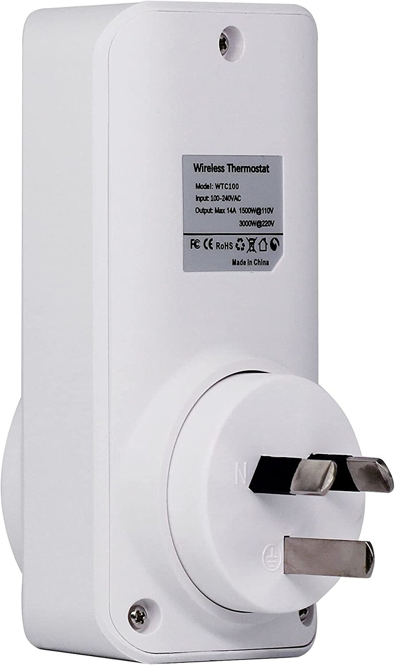 DIGITEN WTC100 Wireless Thermostat (with 2 Receivers) Plug-in Temperat