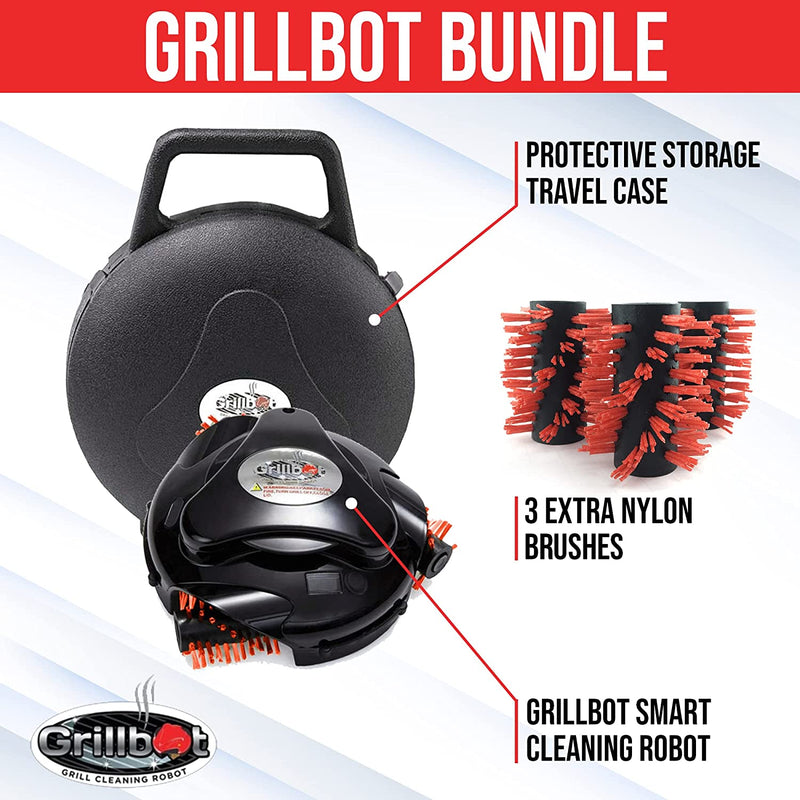 Grillbot Automatic Grill Cleaning Robot With hard case No Charger
