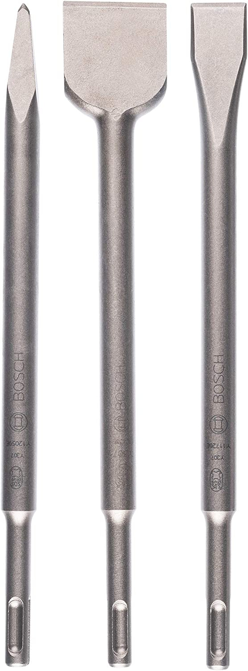 Bosch 3-Piece Chisel Set SDS plus (Concrete, Masonry, Pointed, 20 Mm, 40 Mm, Accessories for Ligt Rotary, Demolition Hammers)