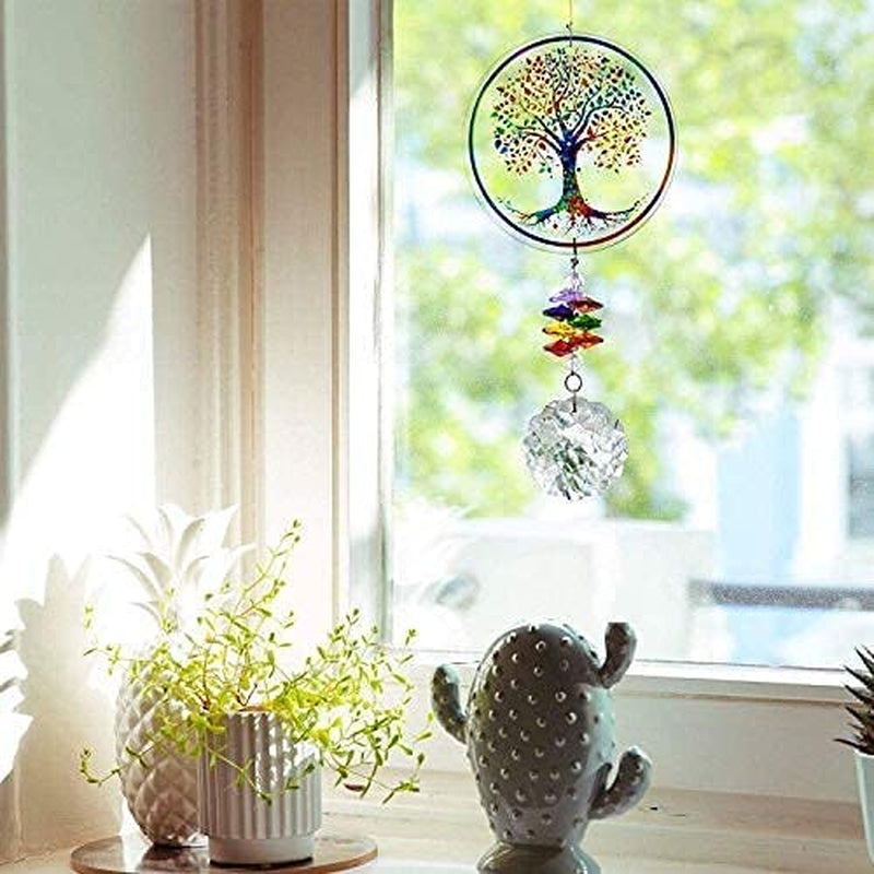 Best Deal for H&D HYALINE & DORA Crystal Glass Suncatcher Chakra Colors