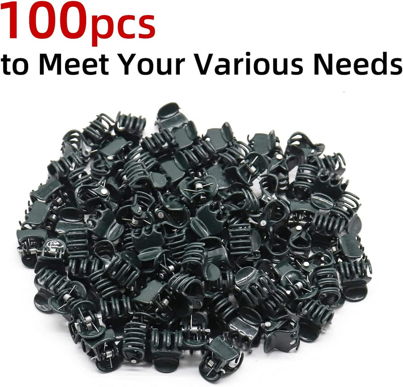 Plant Clips Valuehall 100Pcs Orchid Clips Plastic Mini Stalks Plant Orchid Support Clips Flower Vine Clips Supporting Stems Vines Grow Upright for Vine Vegetables Tomato Trellis Clips V7J05