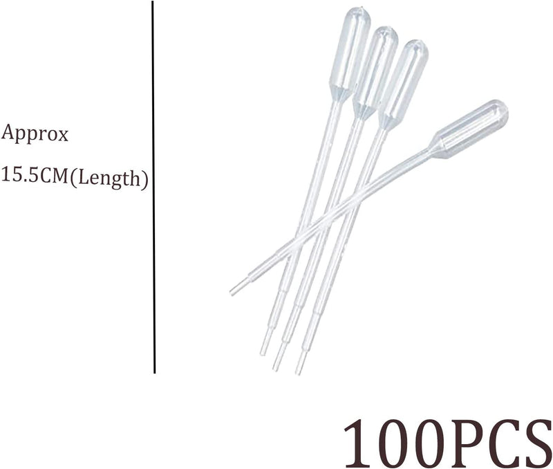 Pack of 100 Plastic Transfer Pipette Disposable Plastic Transfer Pipettes