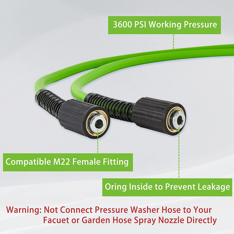 M MINGLE Pressure Washer Hose Reel 100ft Pressure Washer Hose 50 FT x 1/4