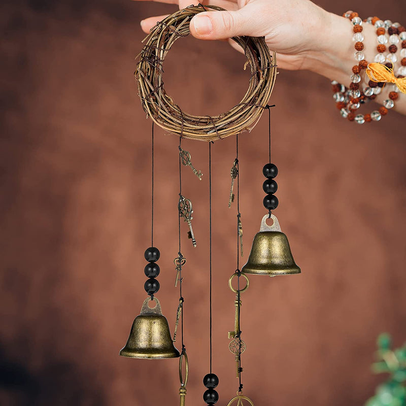 Witch Bells, Protection Door Hanger Metal Wind Chimes Handmade Magic Witch  Rattan Bells