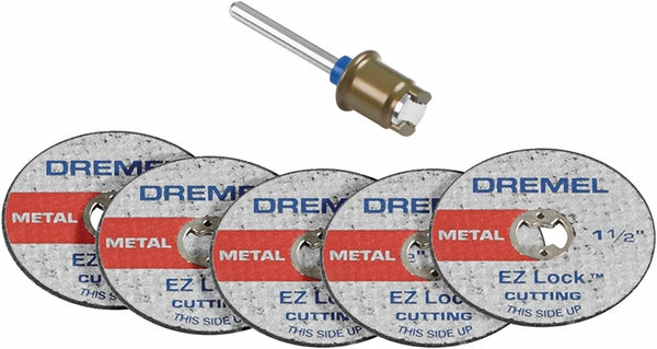 Dremel EZ406-02 1 1/2-Inch EZ Lock Rotary Tool Cut-Off Wheel and Mandrel Metal Cutting Starter Kit