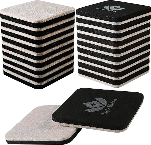 Liyic 20 Pack 3In.Square Felt Sliders for Hard Surfaces-Felt Furniture Sliders - Heavy Duty Sliders - Reusable Hardwood Floor Sliders -Furniture Moving Sliders-Sofa Sliders Gliders Glides Movers