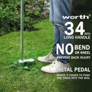 Stand-Up Weeder and Root Removal Tool - Ergonomic Weed Puller with a 33” Tall Handle and Foot Pedal - Easy Weed Grabber Made from Rust-Resistant Steel - 3 Year Warranty