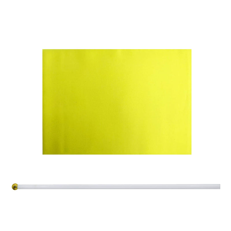 WXTWK 50 Pack Solid Yellow Flag Small Mini Plain Yellow DIY Color Flags on Stick,Marking Decoration Supplies,Grand Opening,Kids Birthday,Party Events Celebration