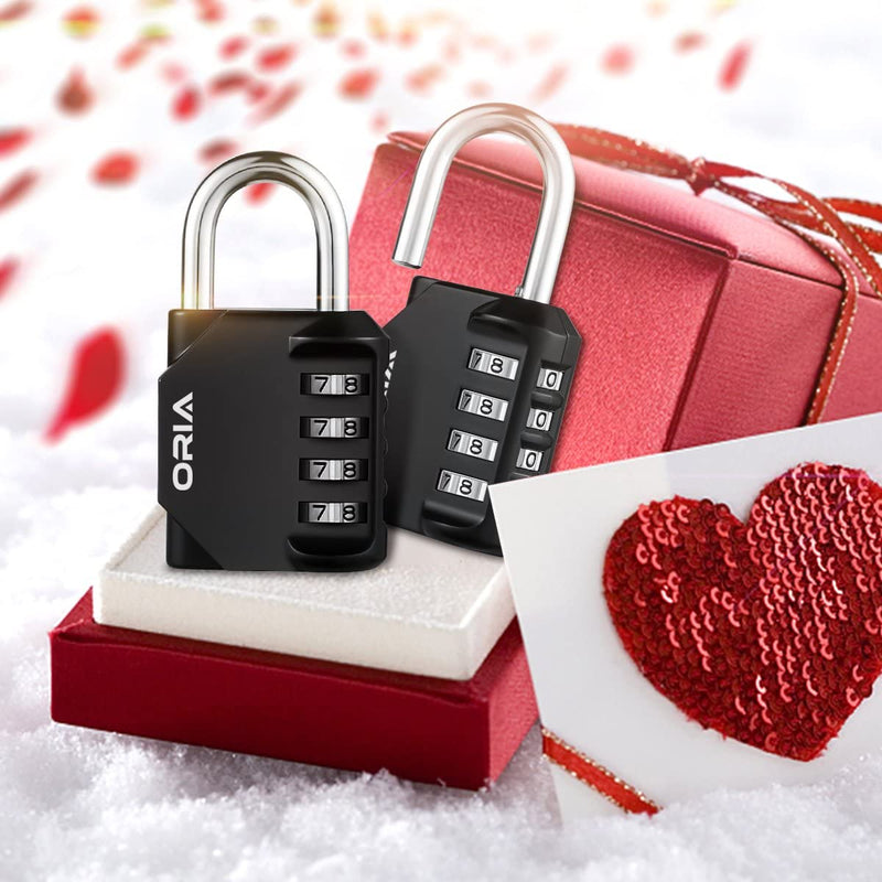 ORIA 5 Digit Combination Padlock, Lengthened Combination Lock, Long Shackle  Gym Lock, Luggage Travel Lock, Updated Safety Lock for Gym Locker