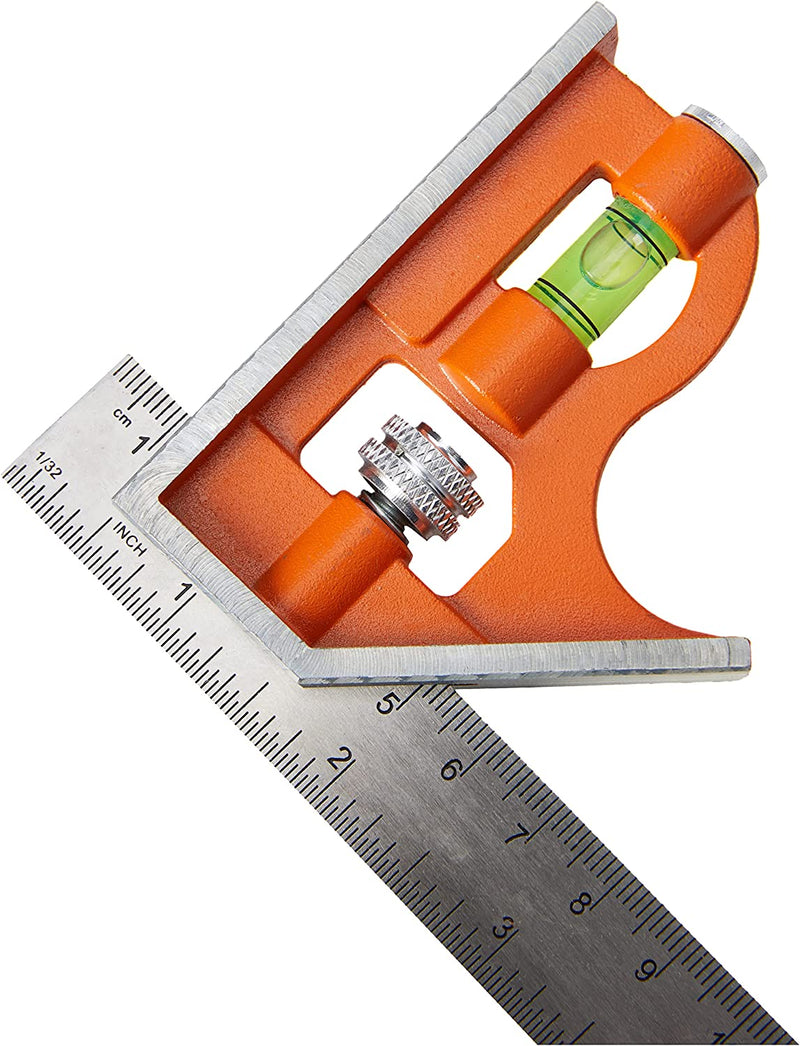 Bahco CS150 150 Mm Combination Square, Orange