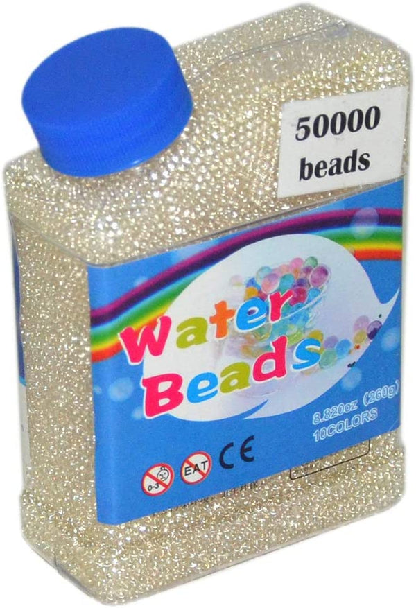 MINLIN 50000Pcs/Bag Home Decor Pearl Shaped Crystal Soil Water Beads Bio Gel Ball for Flower/Weeding Mud Grow Magic Jelly Balls Clear