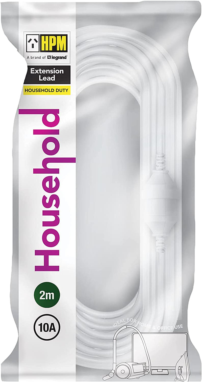 HPM Household Duty Extension Lead White 3M