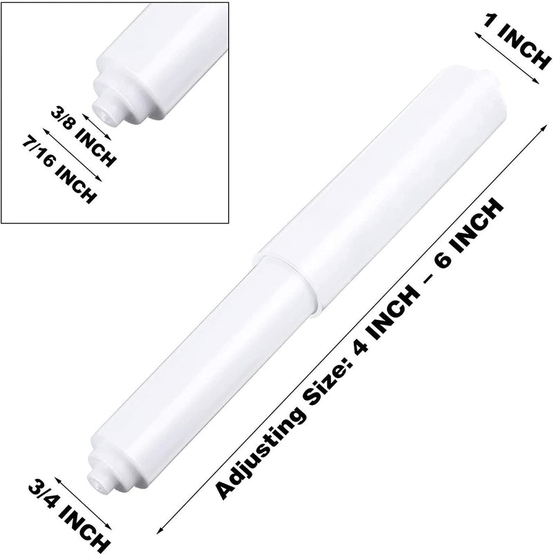 Shappy Toilet Paper Holder Roller White Plastic Spring Loaded（2 Pack）