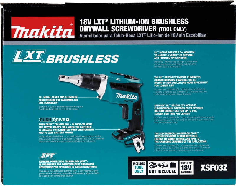 Makita XSF03R 18V LXT Lithium-Ion COMPACT Brushless Cordless Drywall S