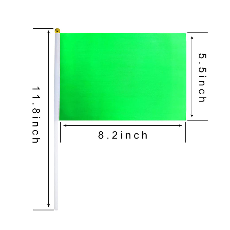 WXTWK 50 Pack Solid Green Flag Small Mini Plain Green DIY Color Flags on Stick,Marking Decoration Supplies,Grand Opening,Kids Birthday,Party Events Celebration