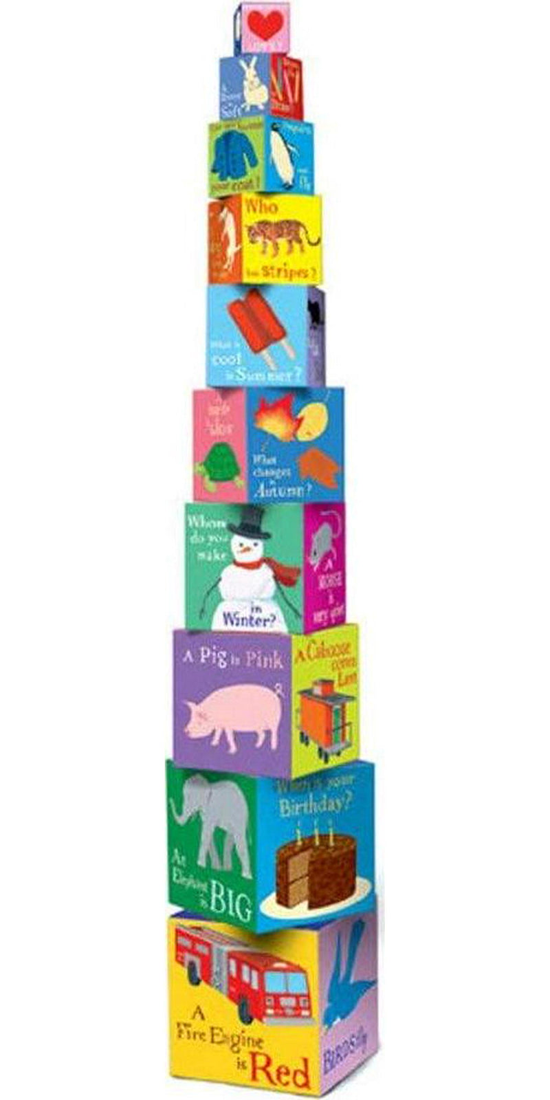 eeBoo Read to Me Nesting and Stacking Blocks Toddler Tower