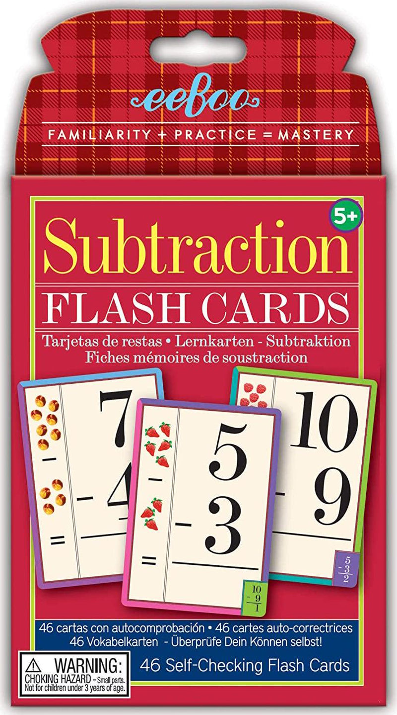 eeBoo Subtraction Flash Cards for Kids