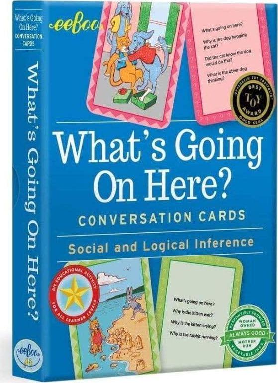 eeBoo What&#039;s Going on Here Social Conversation Flash Cards for Kids