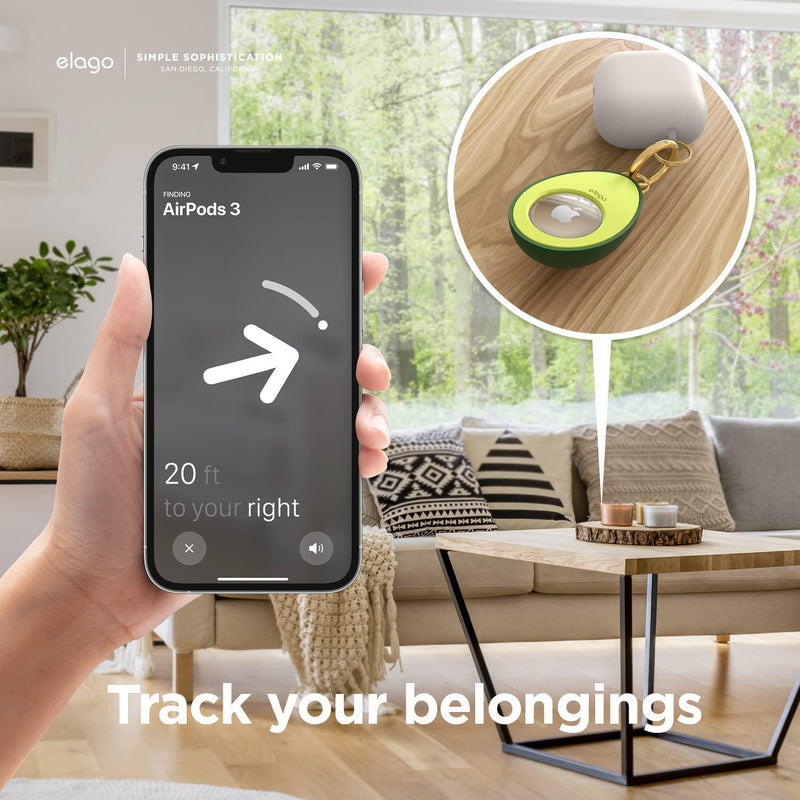 Elago's Siri Remote case has room for an Apple AirTag tracker