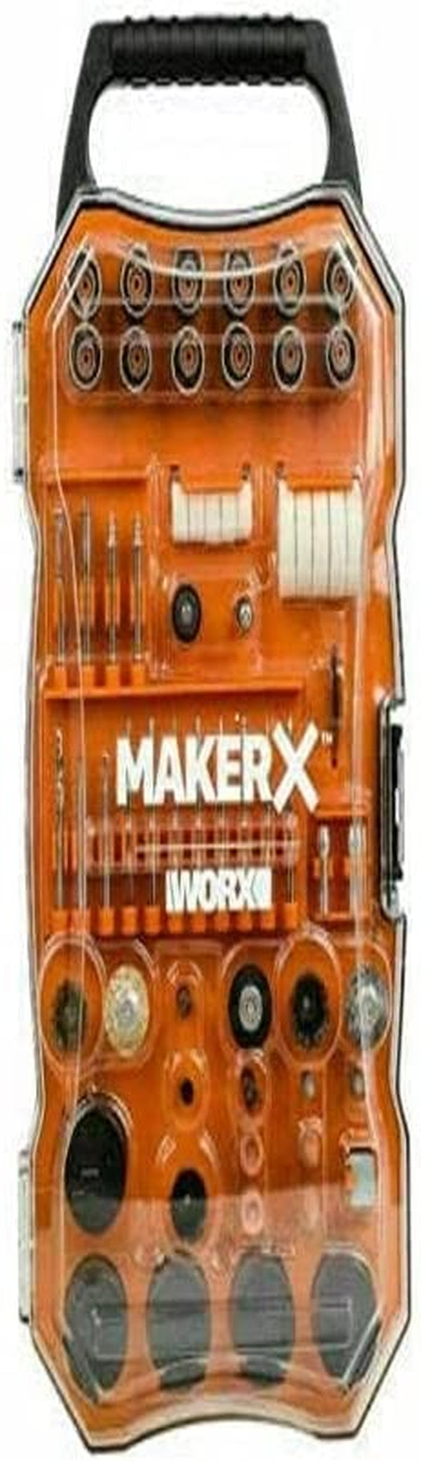 Worx 20V Makerx Rotary Tool Accessory Kit 201 Pieces in Carry Case