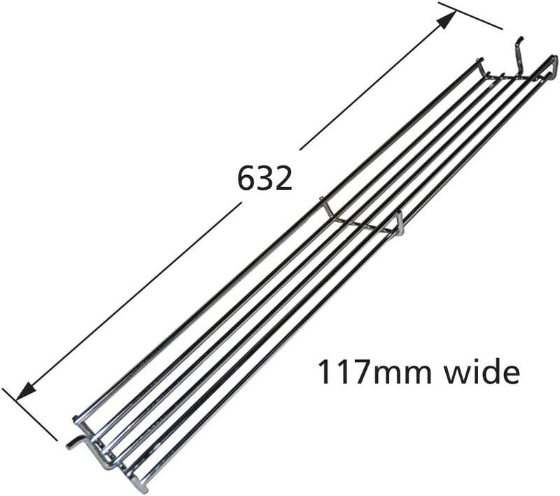 Chrome Steel Wire Warming Rack 0236 for Select Weber Gas Grill Models