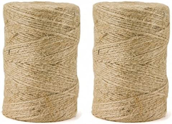 600Feet Jute Rope Durable Twine String for Packing and Art Craft(2Pcs X 300Feet)