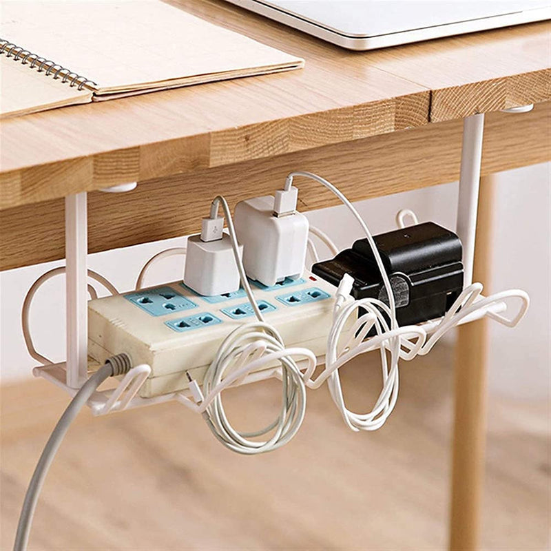 Under Desk Cable Management Tray Cord Holder Storage Office Home Wire Rack  Tidy