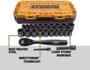 DEWALT Impact Socket Set, 23-Piece, 3/8" Drive Metric/Sae (DWMT74738)