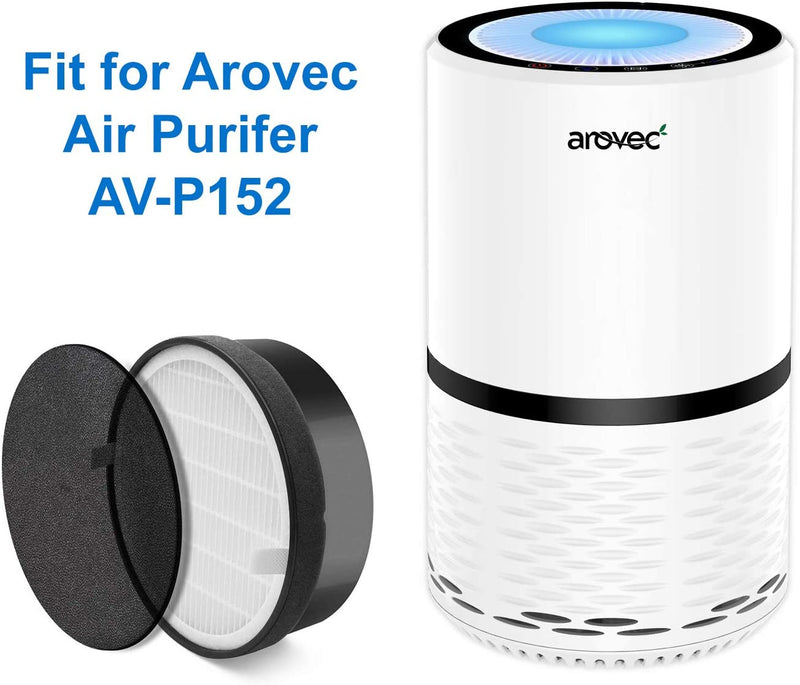 Arovec™ Genuine Replacement Filter, Compatible with AV-P152 Air Purifier, High Efficiency 3-In-1 Package (Preliminary Filter, H13 True HEPA Filter and Efficiency Activated Granular Carbon Filter) AV-P152-RF