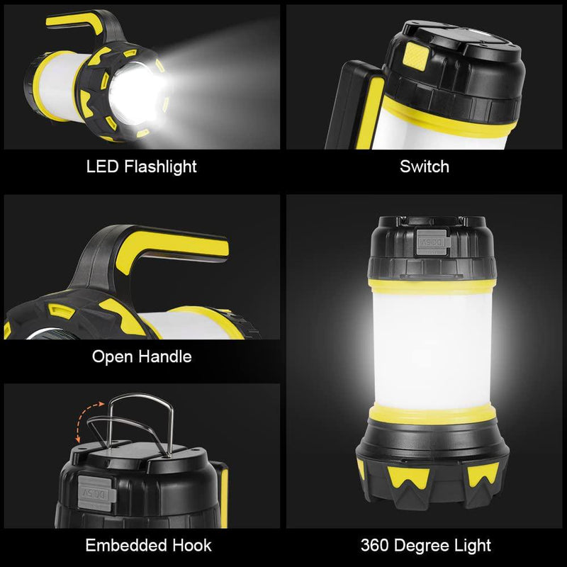 flintronic Rechargeable LED Lantern, 1000 Lumen Camping Torch, 6 Mode