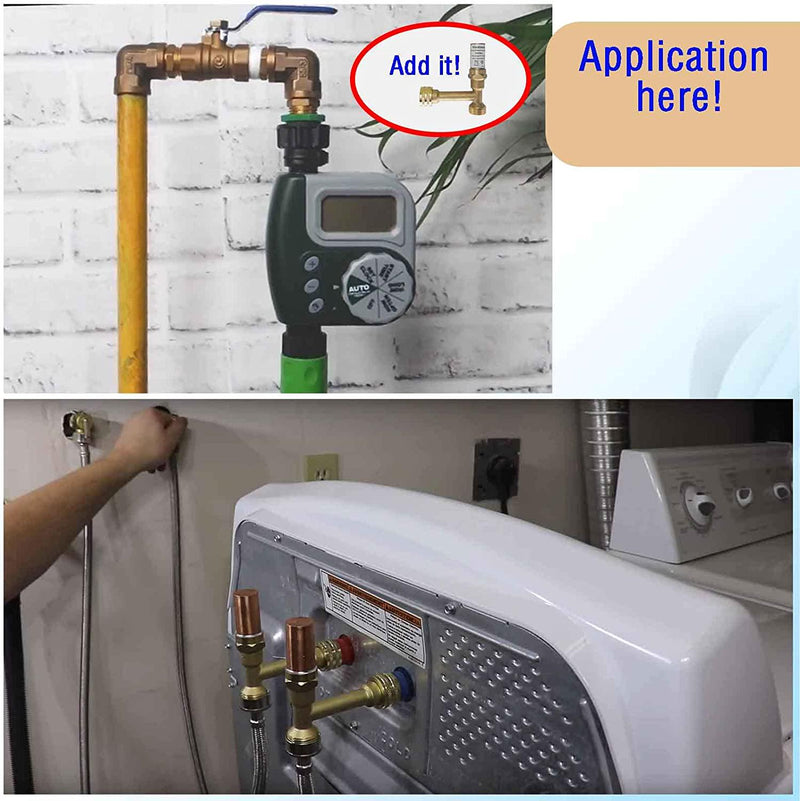 sicoince Water Hammer Arrestor Washing Machine 3/4 Inch Thread Y240-11-11(2 PACK)