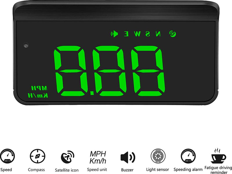 wiiyii M1 Digital Car HUD Head Up Display, GPS Windshield Projection S