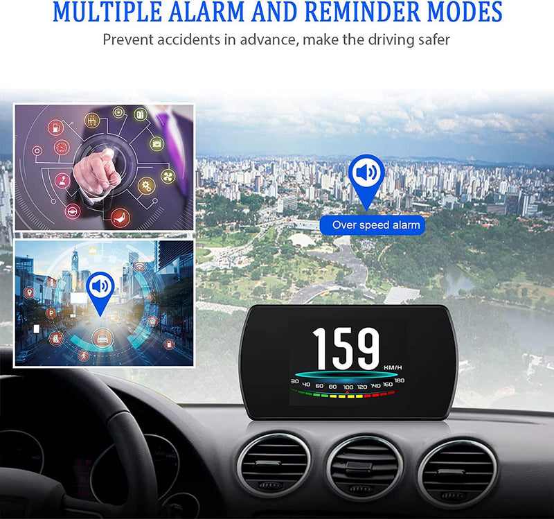 wiiyii T800 Universal Digital Car HUD Head Up Display GPS Speedometer