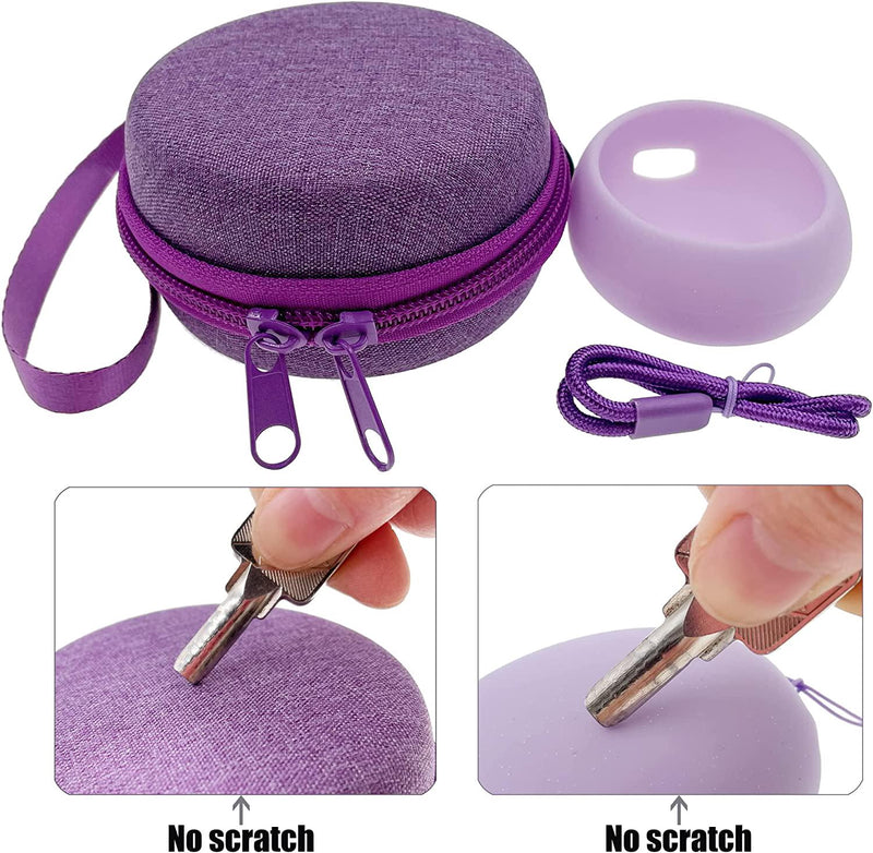 xcivi Hard Carrying Case and Silicone Cover for Tamagotchi On Virtual Interactive Pet Game Machine (Purple)