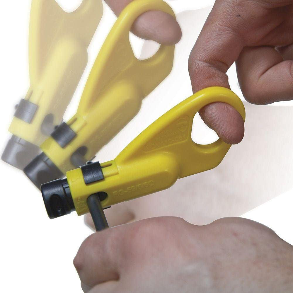Klein Coax Testing Kit with Crimper, Stripper & F-Connectors
