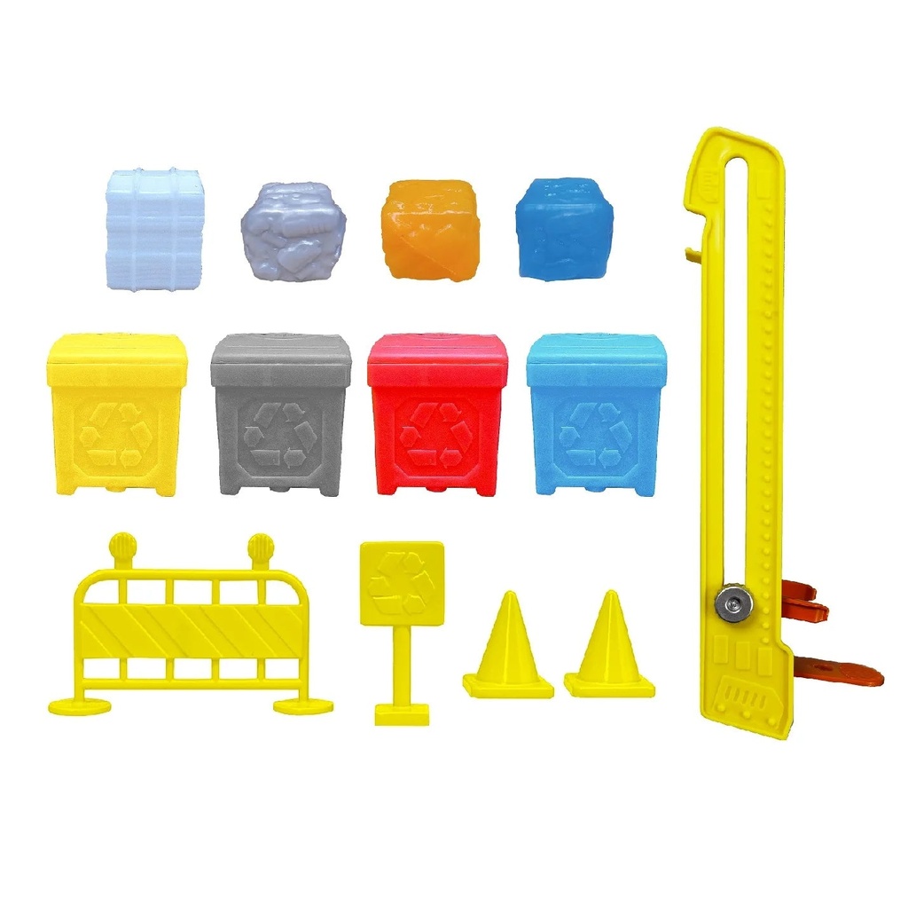 Kid Connection Recycling Truck Play Set - 16 Pieces with Lights