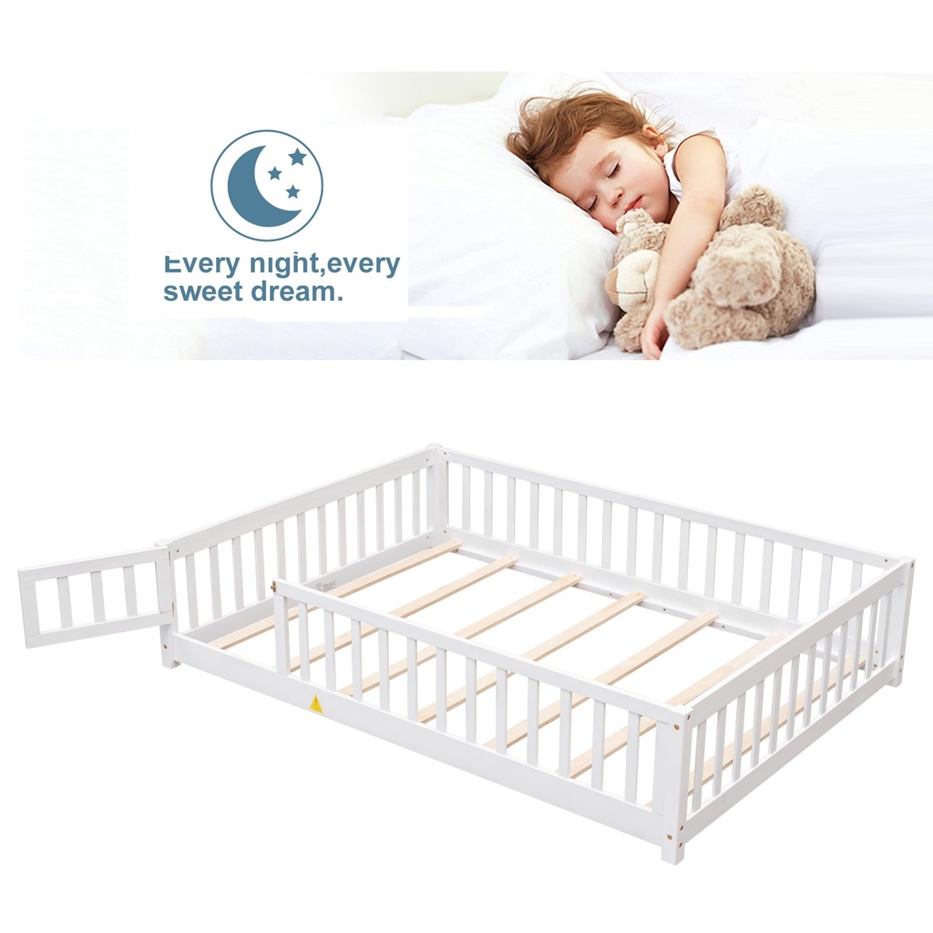 full-floor-bed-for-kids-solid-wood-montessori-bed-frame-fence-door-toddler-full-size-bed-with-wood-slats-no-box-spring-needed-full-white-05-6781c065-8f53-42f8-986e-6330f5185822.adc2cb79e9b49cedb29197a2b0bc11cd.jpg
